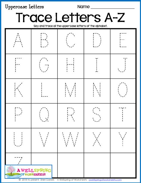 Letter Tracing Worksheets Uppercase - TracingLettersWorksheets.com