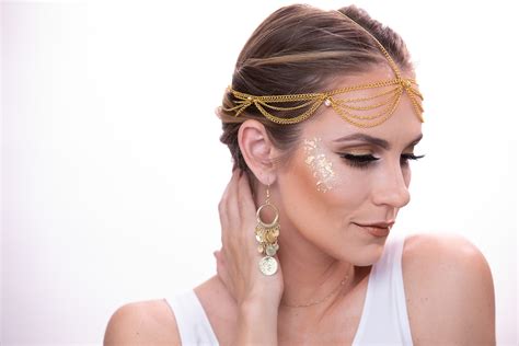 Golden Greek Goddess Halloween Makeup Tutorial - Hello Gorgeous, by Angela Lanter