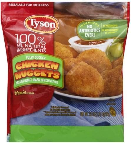 Tyson Chicken Nuggets - 22 oz, Nutrition Information | Innit