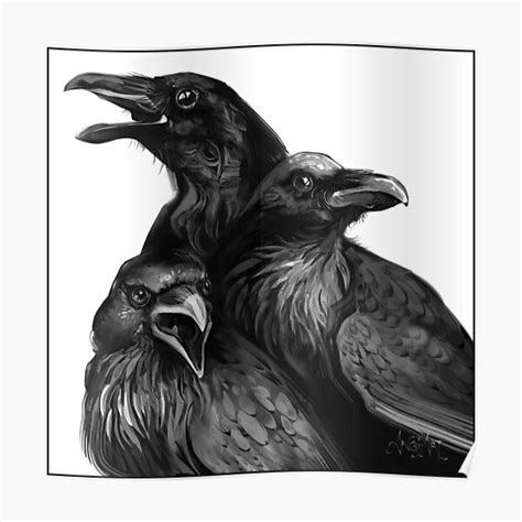 "Murder of Crows" Poster for Sale by Anqi-Art | Redbubble