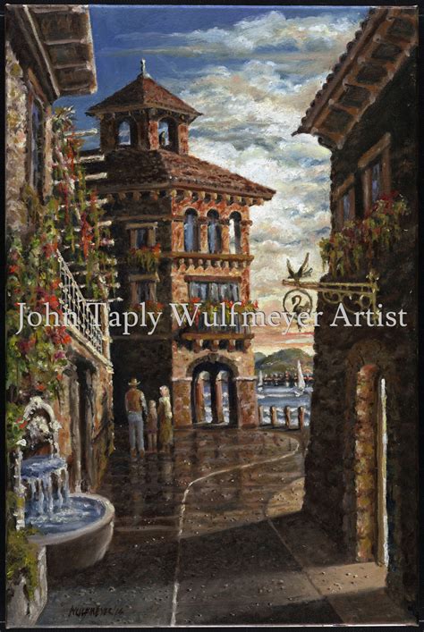 Painting : "Italian Street Scene" (Original art by John Taply Wulfmeyer)