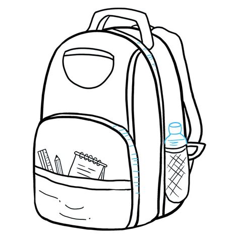 How to Draw a Backpack - Really Easy Drawing Tutorial | Backpacks, Drawing tutorial easy, Drawings