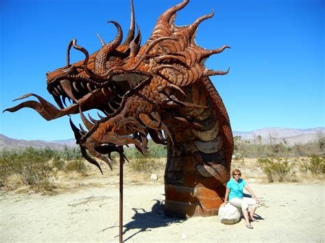 Dragon head metal sculpture & me in the Anza Borrego desert. Ricardo Breceda is the amazing ...