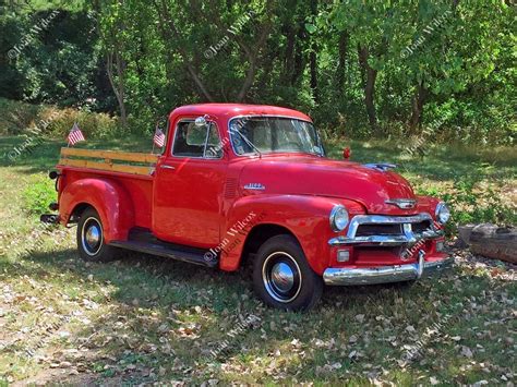 Old Red 50s Chevy Truck 54 Chevrolet Vintage Antique Restoration 1954 Fine Art Photography Photo ...