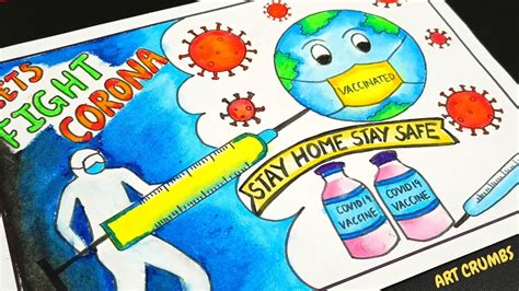 Covid Vaccination poster || Covid19 vaccine drawing || National Vaccination Day drawing - YouTube