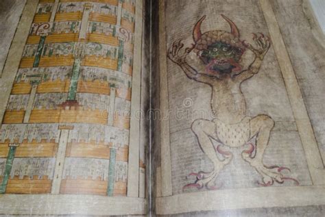 Codex Gigas Also Called Devil's Bible Editorial Photography - Image of ...