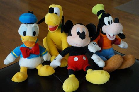 PLUSH Disney GOOFY Mickey Mouse DONALD Pluto Dolls Stuffed Lot Set Club ...