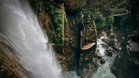 Agoyán waterfall near Baños de Agua Santa, Ecuador - Bing Gallery