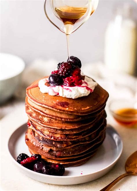 Chocolate Pancakes [cocoa pancakes] - The Kitchen Girl