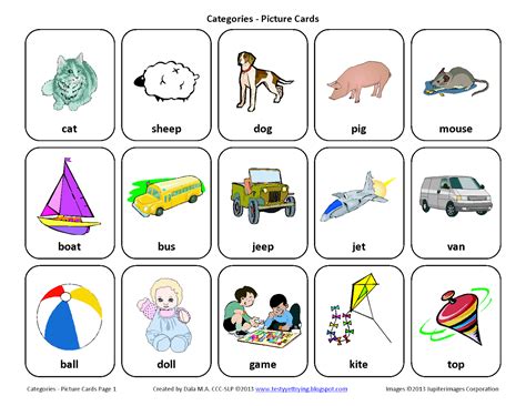 Testy yet trying: Sorting by Category: Free Speech Therapy Picture Cards | Speech therapy ...