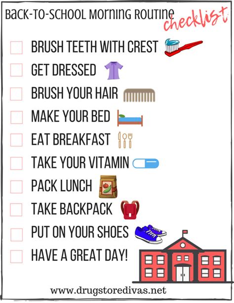 Back-To-School Morning Routine (plus a free printable!) - Drugstore Divas