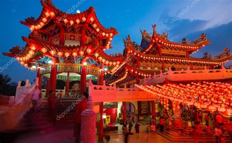 Thean Hou Temple in Kuala Lumpur at night during Chinese New Year – Stock Editorial Photo ...