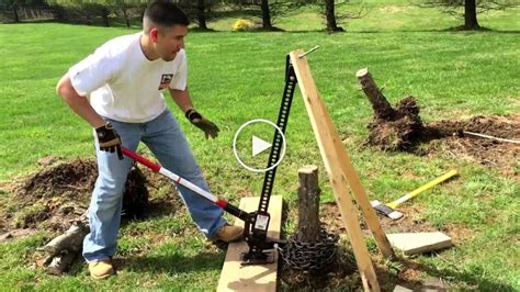 Remove tree stump with hi-lift jack – Canvids