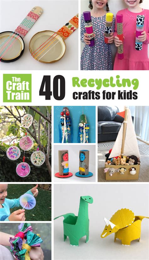 40 Recycled crafts for kids - The Craft Train