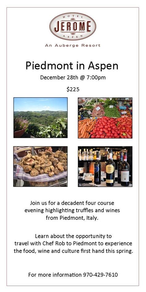 Join us for a decadent #dinner featuring the wines and truffles of # ...