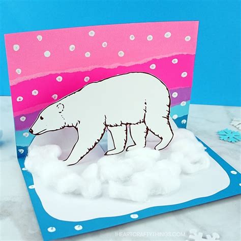 Awesome Pop-up Polar Bear Craft Idea - I Heart Crafty Things