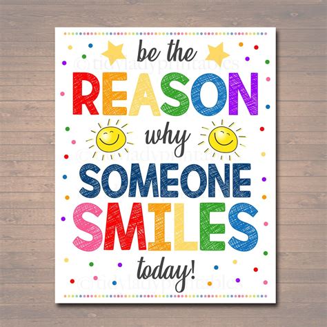 Be the reason someone smiles today school counselor poster etsy – Artofit