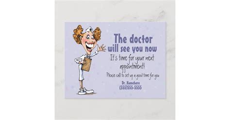 Doctor/Medical appointment reminder card | Zazzle