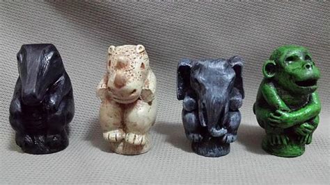 Jumanji Game Pieces | Elephant, Monkey, Rhino, & Croc Token