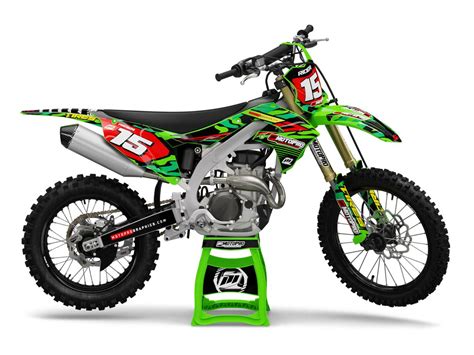 Custom Kawasaki Dirt Bike DISCOVER Series Graphics - FREE SHIPPING ...