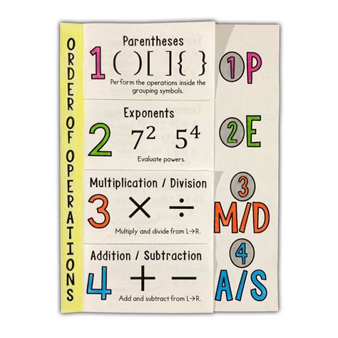 My Math Resources - PEMDAS Order of Operations Foldable