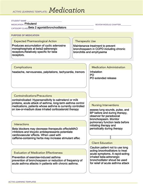 Pirbuterol - Bronchodilator lecture - NR-291 - Studocu