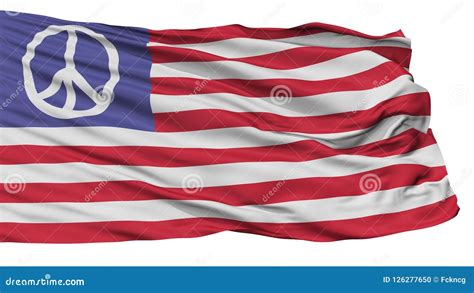 Us Peace Flag, Isolated on White Stock Illustration - Illustration of america, patriotic: 126277650