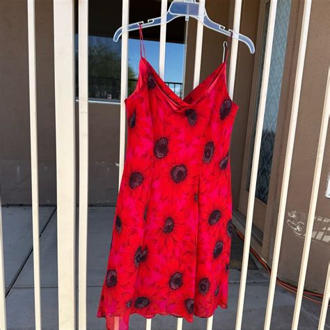 Vintage Red Sunflower Slip Dress - Gem