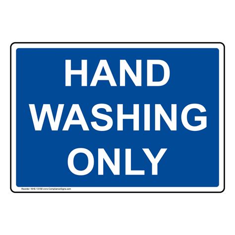 Hand Washing Only Sign NHE-13158 Hand Washing