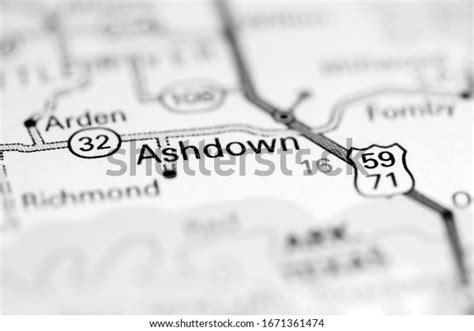 Ashdown Arkansas Usa On Geography Map Stock Photo 1671361474 | Shutterstock