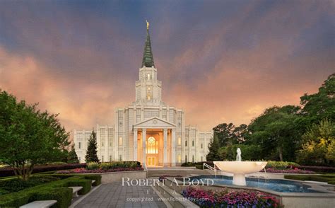 Houston Texas Temple. Robert A. Boyd Fine Art and LDS Temples