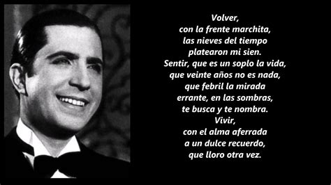 CARLOS GARDEL: VOLVER - (LETRA / LYRICS) - YouTube