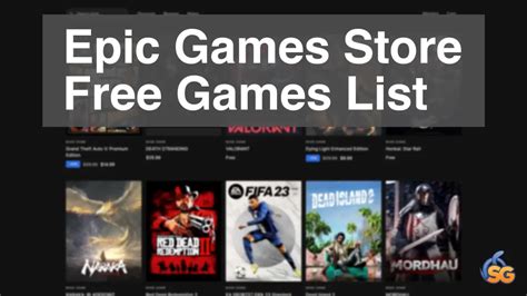 Epic Games Store Free Games List 2024 - Slyther Games