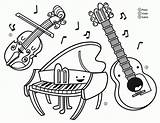 Musical Instruments Coloring Pages sketch template