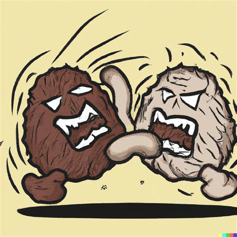 Two truffle fighting furiously art | DALL·E 2 | OpenArt