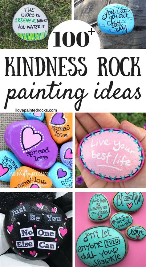 100+ Kindness Rock Painting Ideas & Sayings - I Love Painted Rocks