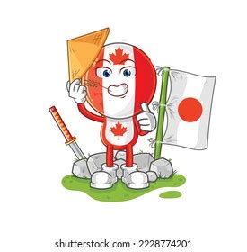 Canada Flag Head Japanese Vector Cartoon Stock Vector (Royalty Free ...