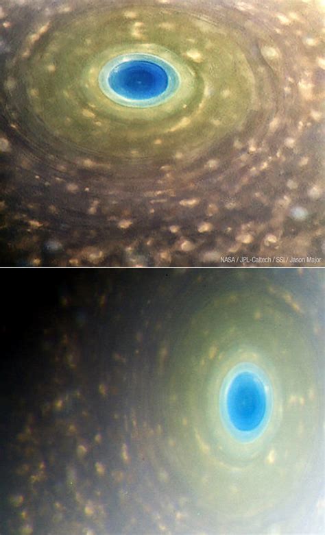 Saturn's North Pole Revealed in True Color for the First Time - TechEBlog