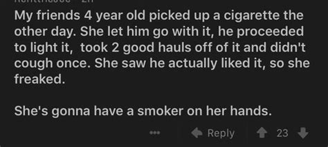 4 year old likes smoking cigarettes. : r/thatHappened