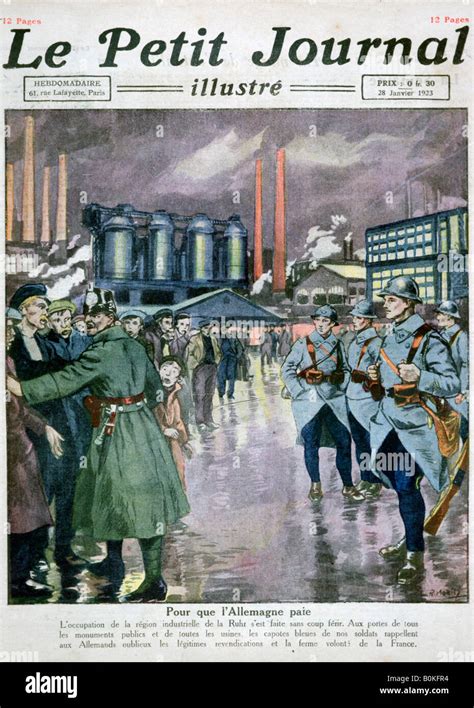 The occupation of the Ruhr by France and Belgium troops, 1923. Artist: Unknown Stock Photo - Alamy