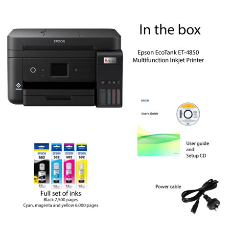 Epson EcoTank ET-4850 Inkjet Multifunction Printer | Printzone®