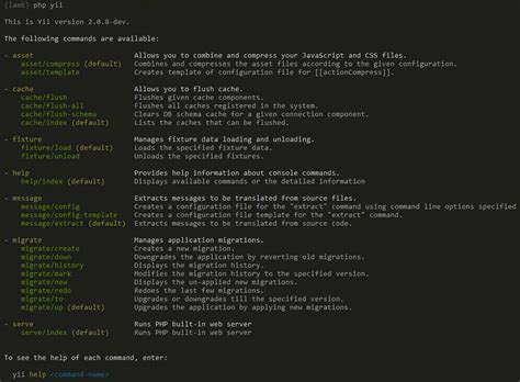 Special Topics Console Commands The Definitive Guide To Yii 2 0