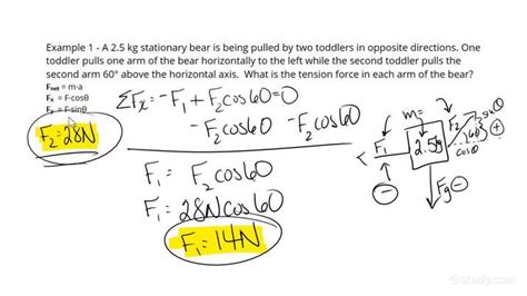 Calculating the Net Tension Force from Multiple Forces Acting on an ...