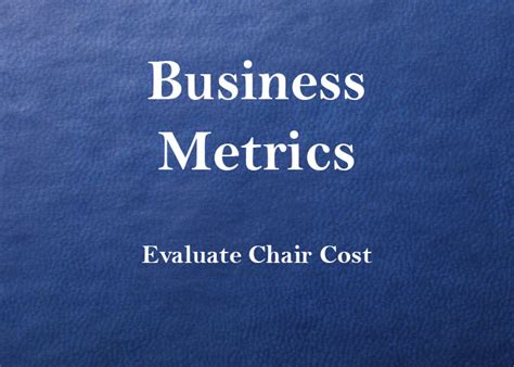 Business Metrics - Corporate Optometry