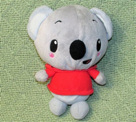 NI HAO KAI LAN KOALA PLUSH TOLEE GRAY RED HOODY WITH EARS NICK JR ...