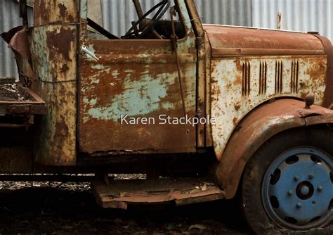 "The rusty old farm truck - Bridgetown, Western Australia" by Karen Stackpole | Redbubble