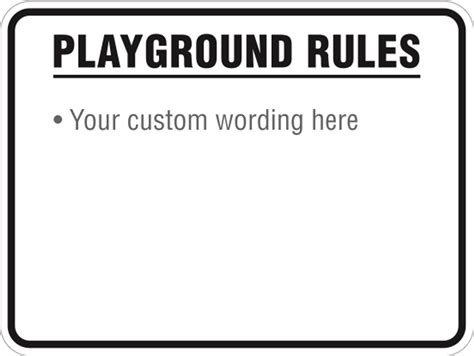 Custom Playground Rules Signs - Playground Safety