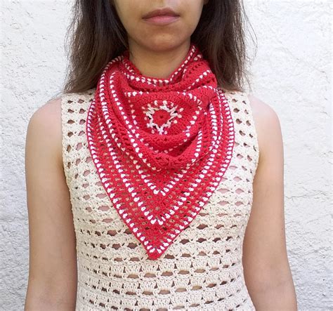 Crochet Bandana Scarf Pattern. Crochet Cowl Bandana Scarf Crochet ...