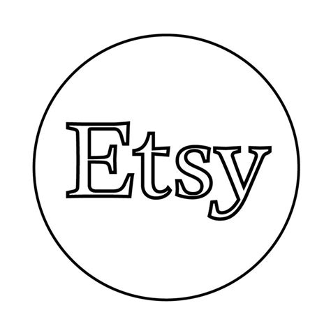 Etsy logo black outline | Etsy logo, Etsy shop marketing, Etsy black