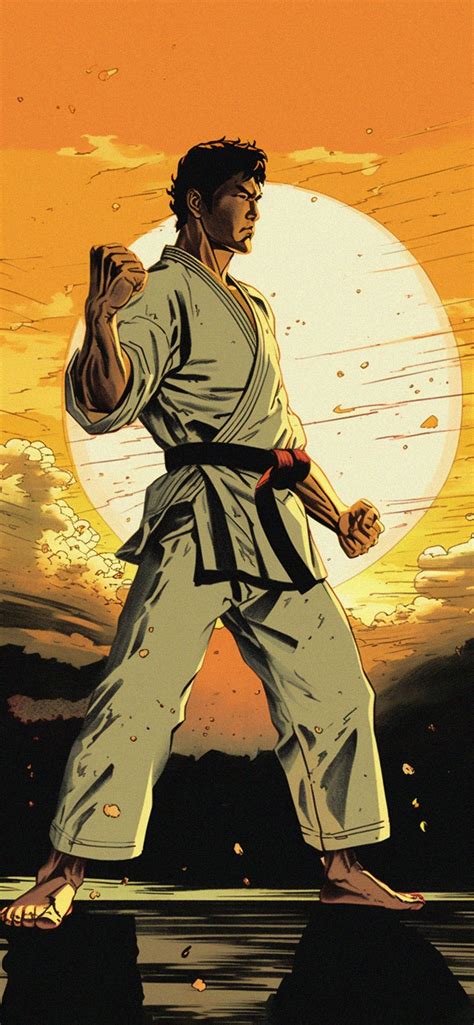 Karate & Sunset Art Wallpaper - Karate Aesthetic Wallpaper iPhone ...